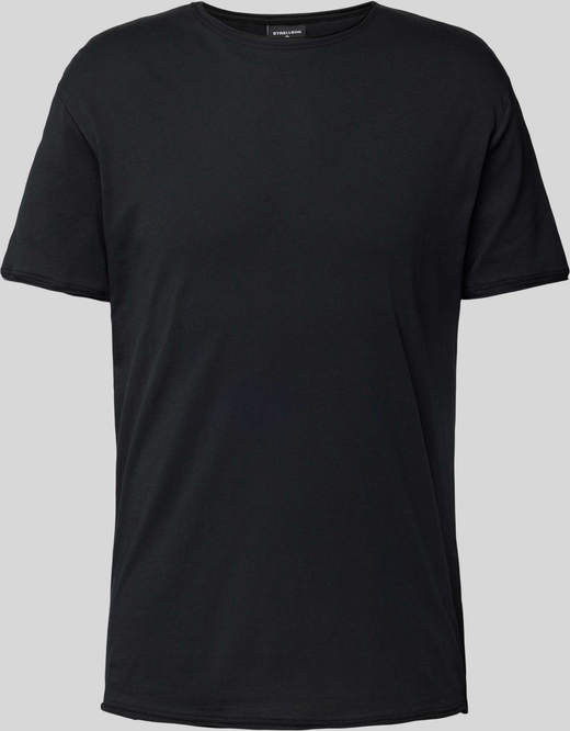 Czarny t-shirt Strellson z krótkim rękawem w stylu casual z bawełny