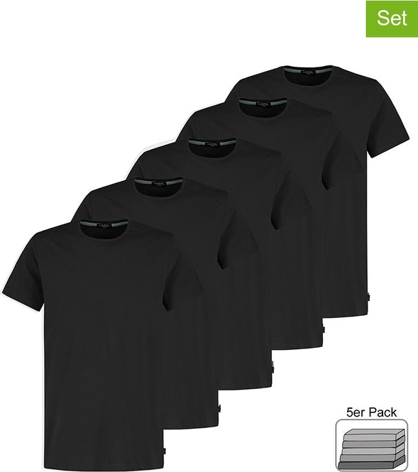 Czarny t-shirt SUBLEVEL w stylu casual z bawełny