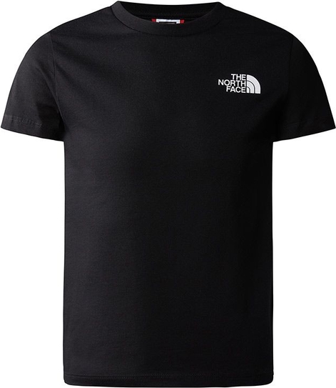Czarny t-shirt The North Face w stylu klasycznym z krótkim rękawem