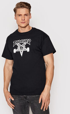 Czarny t-shirt Thrasher w młodzieżowym stylu