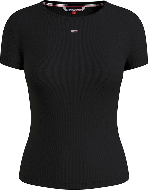 Czarny t-shirt Tommy Hilfiger w stylu casual