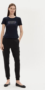 Czarny t-shirt Tommy Hilfiger z okrągłym dekoltem