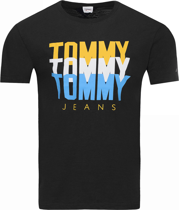Czarny t-shirt Tommy Jeans z bawełny