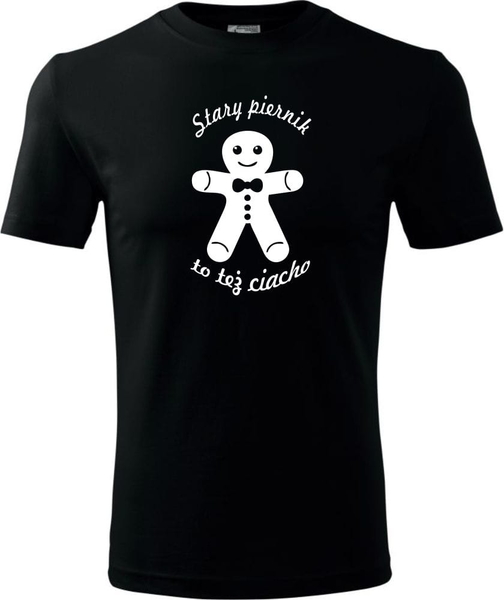 Czarny t-shirt TopKoszulki.pl z bawełny w młodzieżowym stylu