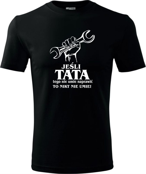 Czarny t-shirt TopKoszulki.pl z bawełny w młodzieżowym stylu
