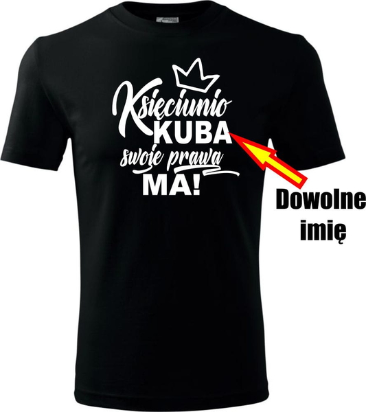 Czarny t-shirt TopKoszulki.pl z bawełny z krótkim rękawem w młodzieżowym stylu