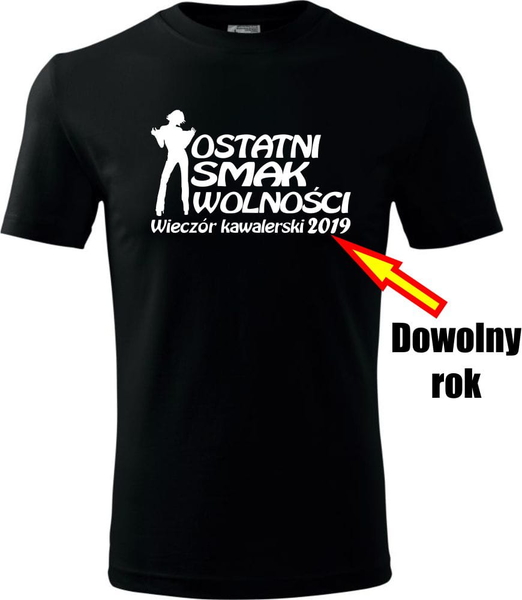 Czarny t-shirt TopKoszulki.pl z krótkim rękawem