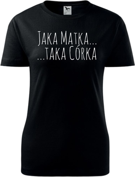 Czarny t-shirt TopKoszulki.pl z okrągłym dekoltem