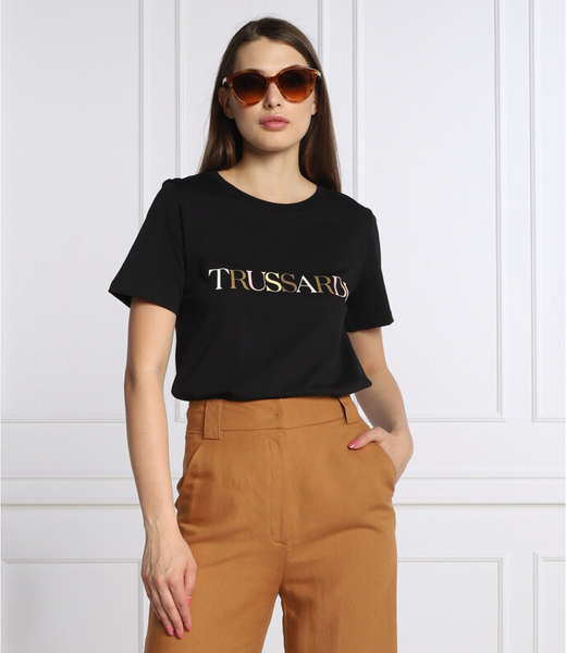 Czarny t-shirt Trussardi