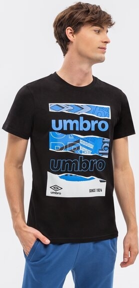 Czarny t-shirt Umbro z krótkim rękawem