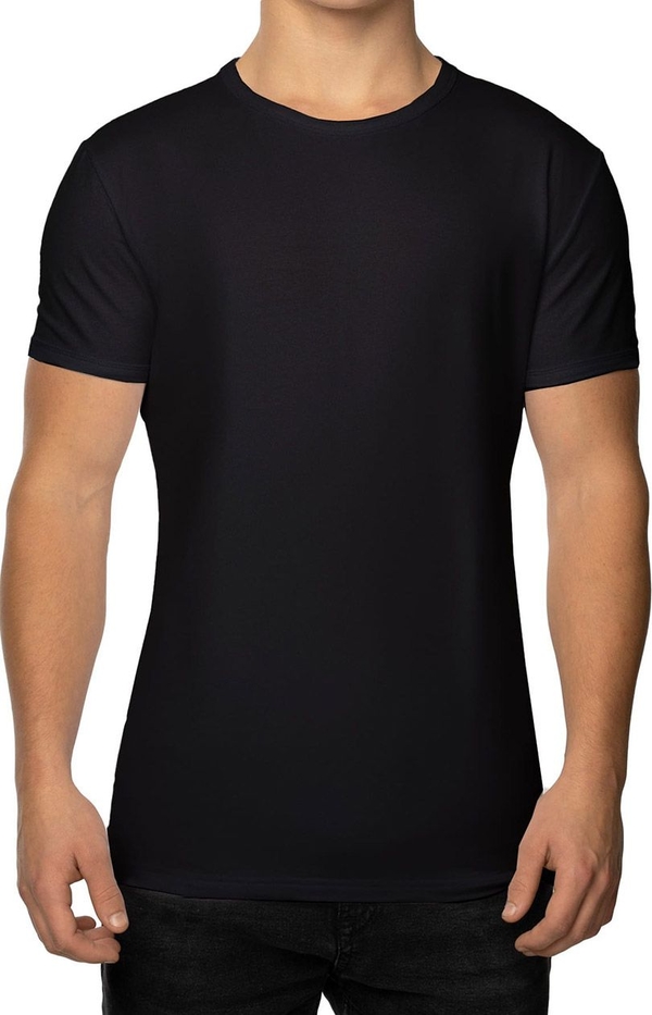 Czarny t-shirt Unikat w stylu casual