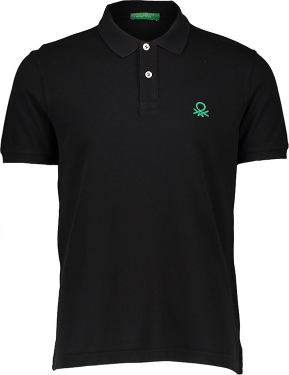 Czarny t-shirt United Colors Of Benetton w stylu casual z bawełny