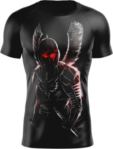 Czarny t-shirt Vision Wear Sport z nadrukiem z tkaniny