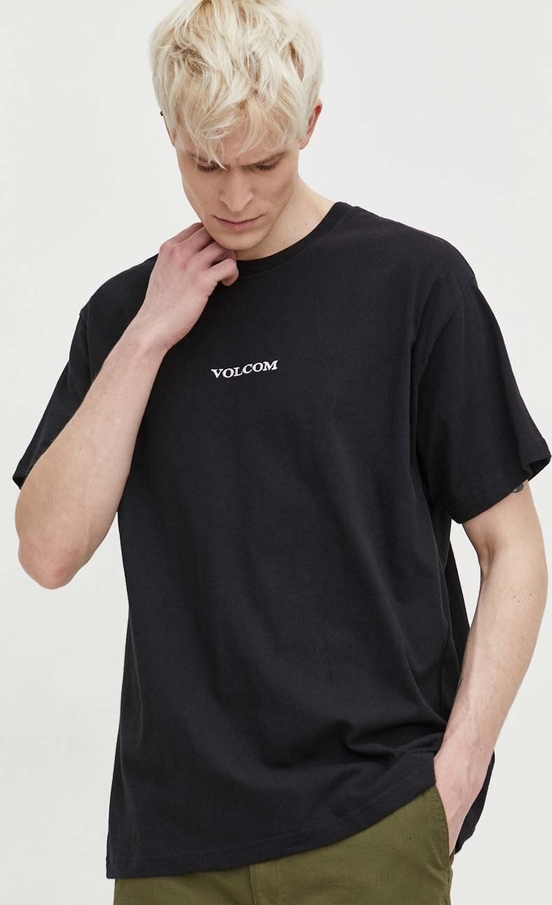 Czarny t-shirt Volcom z bawełny