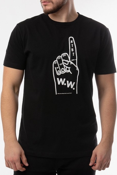 Czarny t-shirt Wood Wood z krótkim rękawem