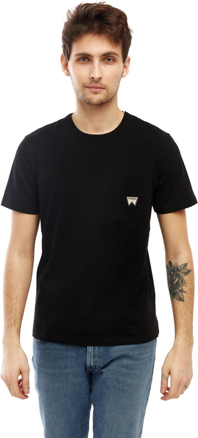 Czarny t-shirt Wrangler w stylu casual