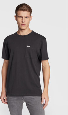 Czarny t-shirt Wrangler w stylu casual