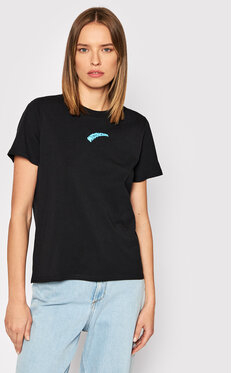 Czarny t-shirt Wrangler z krótkim rękawem z okrągłym dekoltem