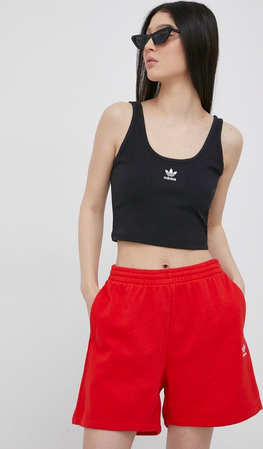 Czarny top Adidas Originals w sportowym stylu