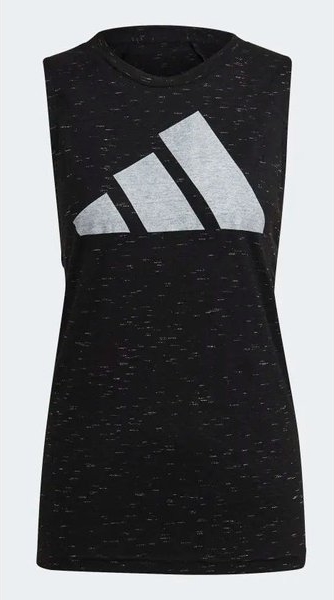 Czarny top Adidas z bawełny w sportowym stylu