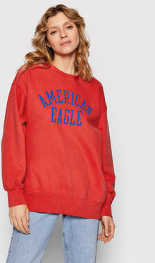 Czerwona bluza American Eagle w młodzieżowym stylu