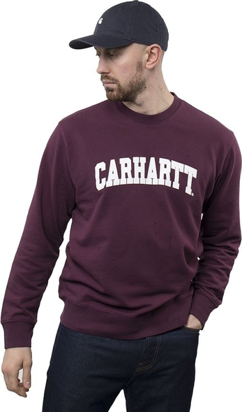 Czerwona bluza Carhartt WIP w młodzieżowym stylu z bawełny