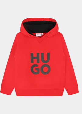 Czerwona bluza dziecięca Hugo Boss dla chłopców
