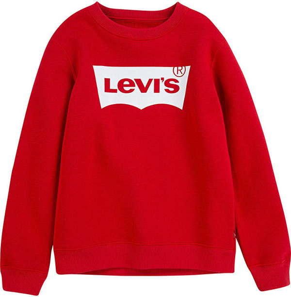Czerwona bluza dziecięca Levis z bawełny