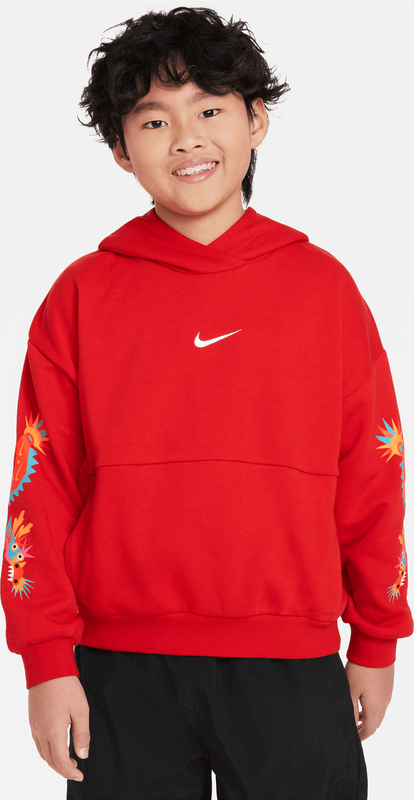 Czerwona bluza dziecięca Nike dla chłopców z dzianiny