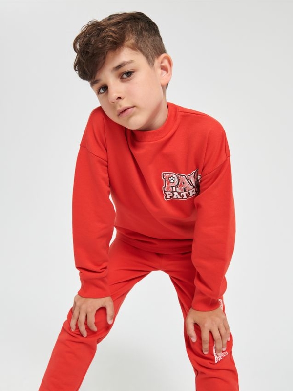 Czerwona bluza dziecięca Sinsay dla chłopców z bawełny