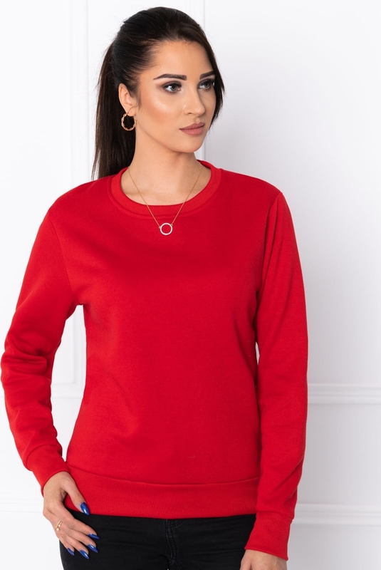 Czerwona bluza Edoti krótka z bawełny