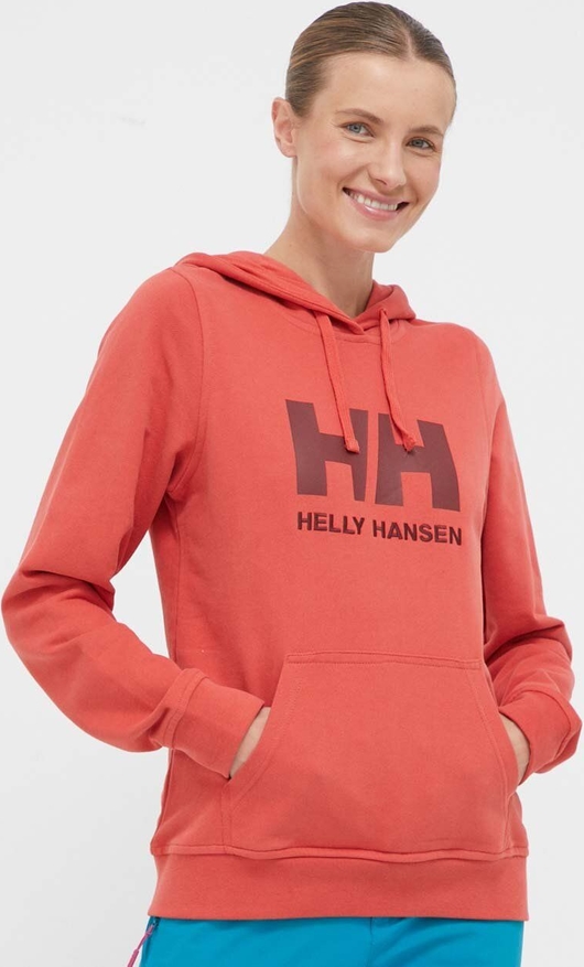 Czerwona bluza Helly Hansen w młodzieżowym stylu z kapturem