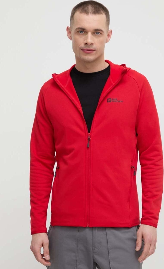 Czerwona bluza Jack Wolfskin w sportowym stylu