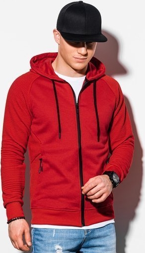 Czerwona bluza Ombre w młodzieżowym stylu