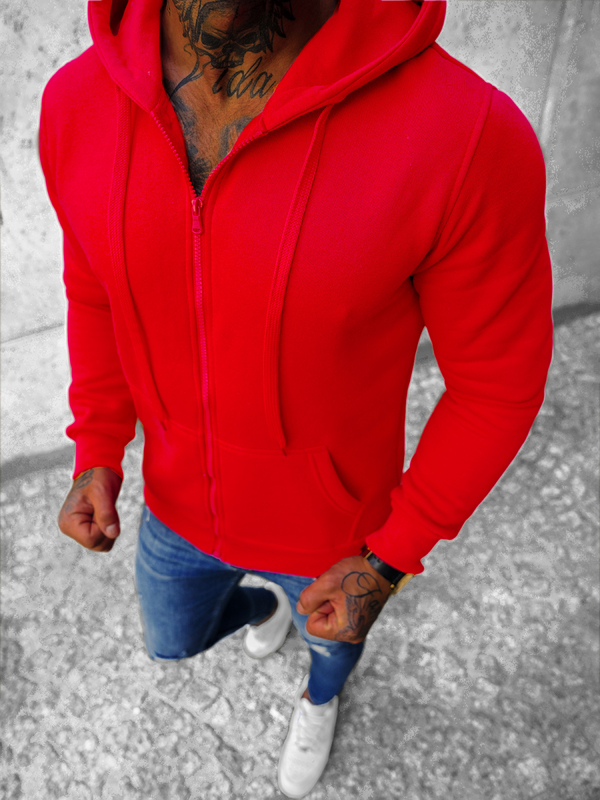 Czerwona bluza Ozonee w młodzieżowym stylu