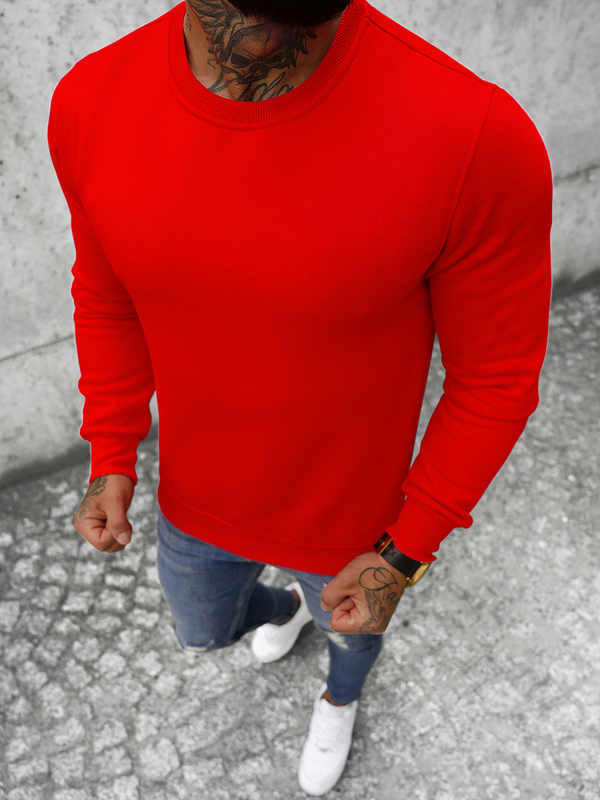 Czerwona bluza Ozonee w stylu casual