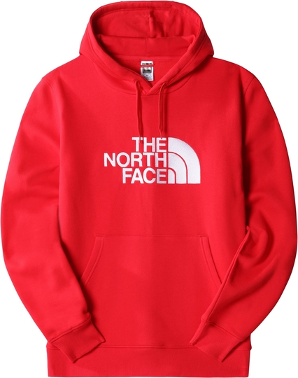 Czerwona bluza The North Face w młodzieżowym stylu