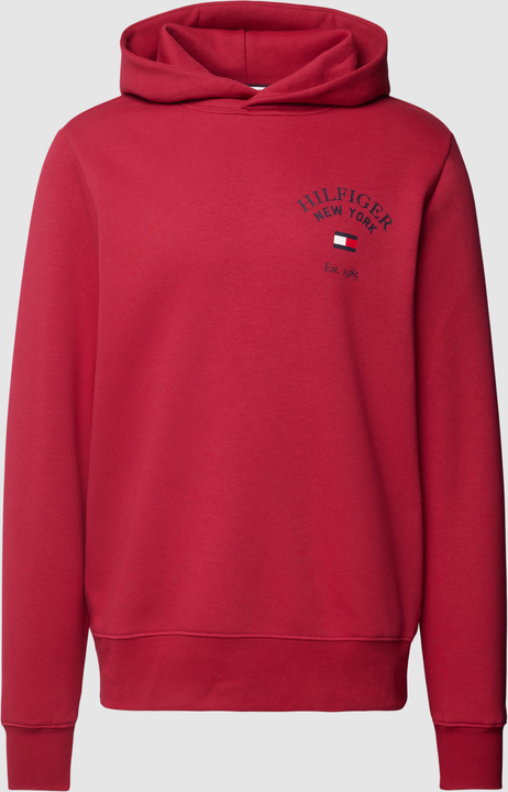 Czerwona bluza Tommy Hilfiger z bawełny w młodzieżowym stylu