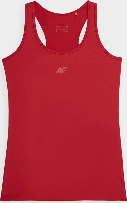 Czerwona bluzka 4F z dzianiny w sportowym stylu