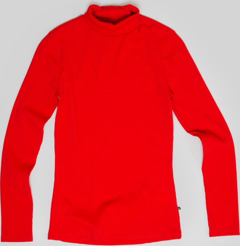 Czerwona bluzka Big Star z długim rękawem w stylu klasycznym