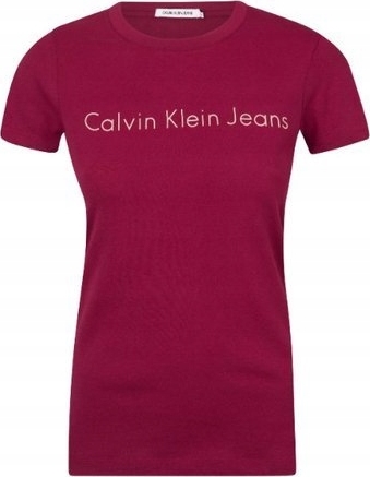 Czerwona bluzka Calvin Klein z krótkim rękawem