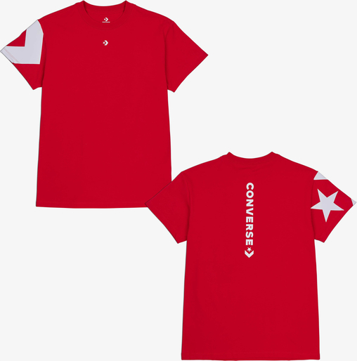 Czerwona bluzka Converse z krótkim rękawem w stylu casual