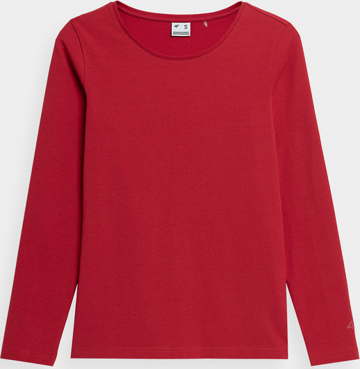 Czerwona bluzka dziecięca 4F dla dziewczynek z dzianiny