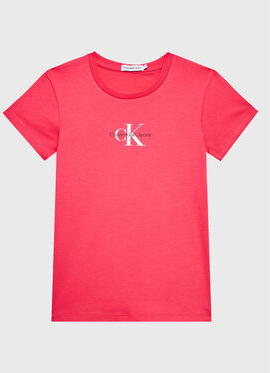 Czerwona bluzka dziecięca Calvin Klein z jeansu