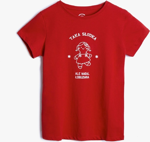 Czerwona bluzka dziecięca Family Concept By 5.10.15. z krótkim rękawem