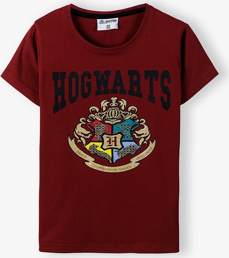 Czerwona bluzka dziecięca Harry Potter z bawełny dla dziewczynek