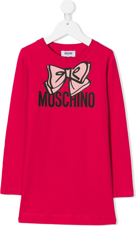 Czerwona bluzka dziecięca Moschino Kids z bawełny