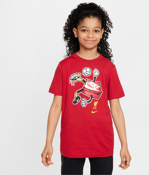 Czerwona bluzka dziecięca Nike z bawełny dla dziewczynek