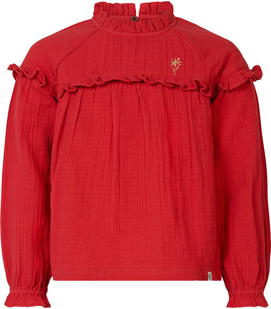 Czerwona bluzka dziecięca Noppies z bawełny