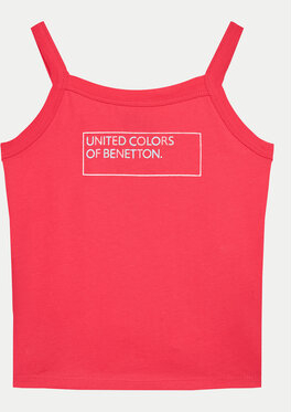 Czerwona bluzka dziecięca United Colors Of Benetton dla dziewczynek